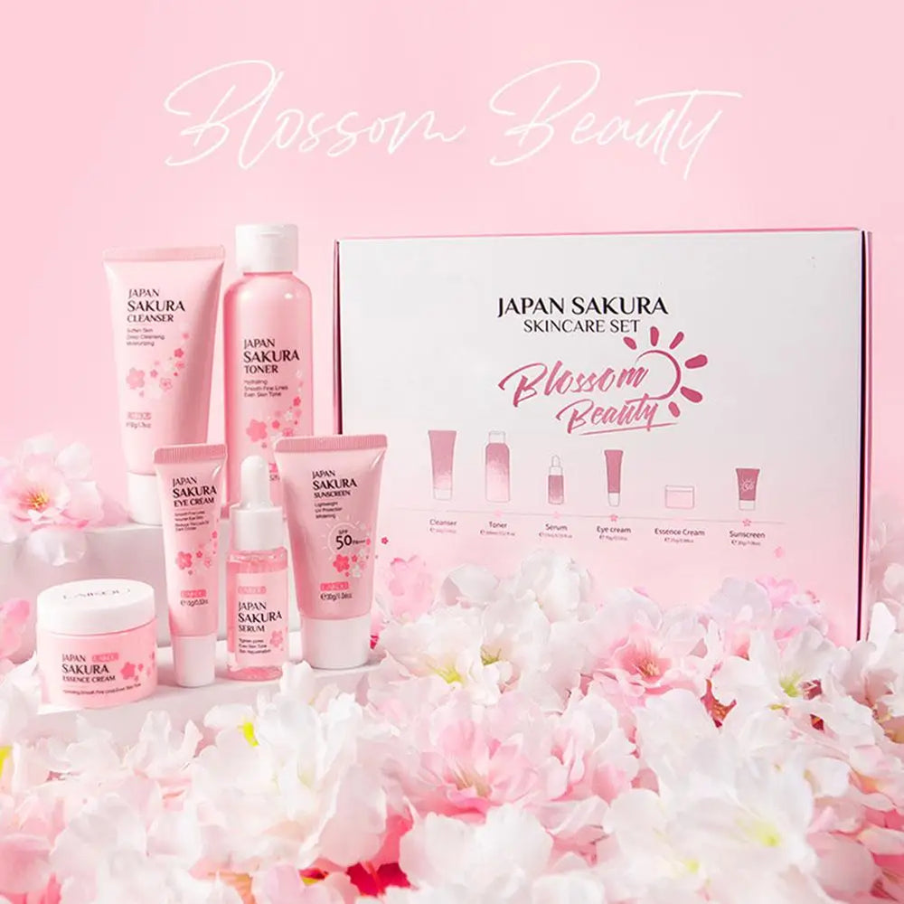 6pcs Sakura Face & Skin Care Set with Gift Box