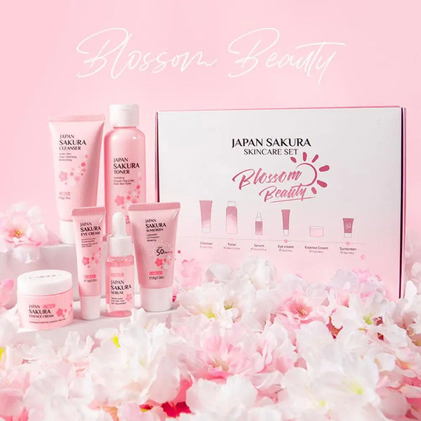 6pcs Sakura Face & Skin Care Set with Gift Box