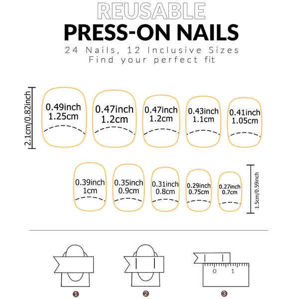 24pcs Coffin Shaped Fake Nails +1 Nail File +1 Jelly 24pcs Coffin Shaped Fake Nails +1 Nail File +1 Jelly
