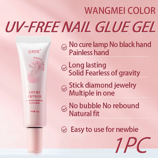 PERFECT COLOR,15ml,nail glue,nail stuff,press on nails,nail art,Quick Drying, Semi Solid, Long Lasting, No UV Light Needed