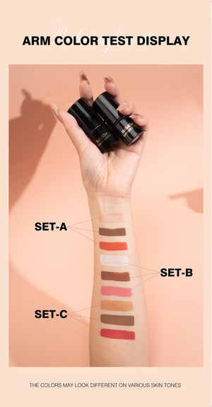 4pcs Cream Contour Kit with Brush – Contour, Highlighter & Blush Sticks