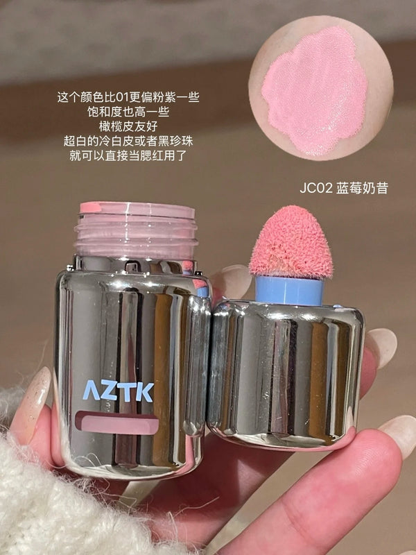 AZTK Liquid Blusher Jello Color Powder JC04  Moisturizing Highlight Beauty Expands Contracts Cheek Matte Face Makeup