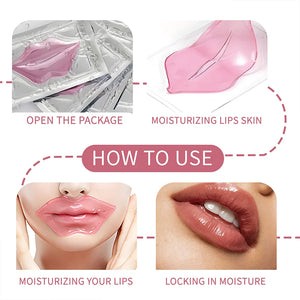 20pcs Pink Lip Mask Sheets – Moisturizing & Anti-Aging