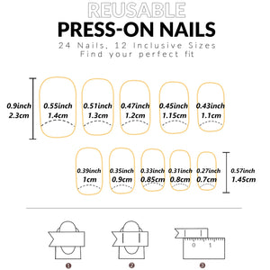 24PCS Halloween Mummy Design Fake Nails Short Square Fake Nails Cute Pressing Nails Full Coverage Halloween Nails