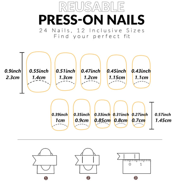 24PCS Halloween Mummy Design Fake Nails Short Square Fake Nails Cute Pressing Nails Full Coverage Halloween Nails
