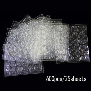 Double Side Nail Glue Sticker Adhesive Tabs for Fake Nails Supre Sticky Waterproof Breathable Nail Jelly Glue