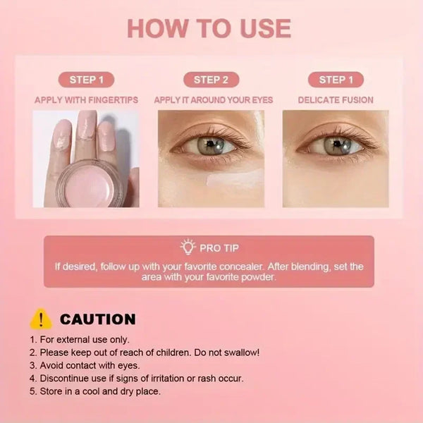 Hydrating Brightening Eye Concealer and Contour Cream, Full Coverage, Long-lasting Eye Concealer for Perfect Makeup Look
