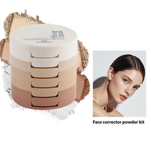 5-Tone Correction Compact Powder – Long-Lasting & Brightening