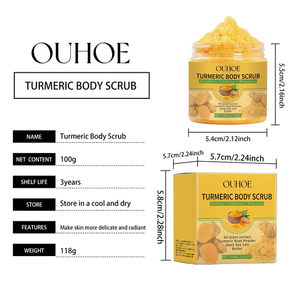 Turmeric Body Scrub – Gentle Exfoliating & Brightening