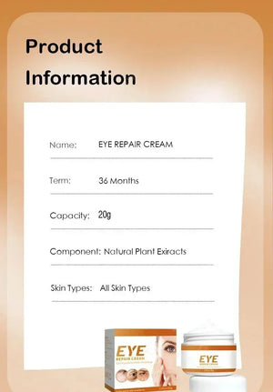 Remove Eye Bag Cream Anti Wrinkle Anti Dark Circle Eye Cream Repair Skin Damage Moisturizing Eye Bags Eyes Skin Care