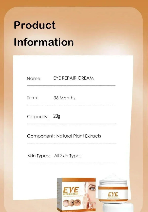 Remove Eye Bag Cream Anti Wrinkle Anti Dark Circle Eye Cream Repair Skin Damage Moisturizing Eye Bags Eyes Skin Care
