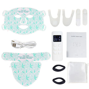 LED 8 Colors Face Mask and Neck Red Light  Near Infrared Therapy Anti Aging Wrinkle Acne Pore Oil Control Skin Tighten Whiten