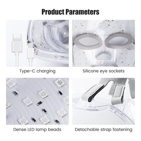 Rechargeable 7-Color LED Facial Mask – Skin Rejuvenation & Lifting