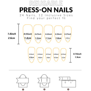 24pcs Coffin Shaped Fake Nails +1 Nail File +1 Jelly 24pcs Coffin Shaped Fake Nails +1 Nail File +1 Jelly