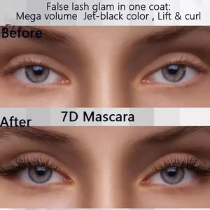 1/2/3PCS 7D Fiber Mascara Set Waterproof Durable Curling Mascara Sweatproof Anti-smudge Slimming Base Mascara for all skin types