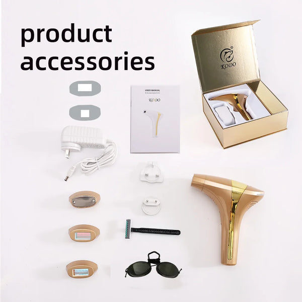 KODO 2026 High-end customization ice Laser Hair removal Laser Epilator Permanent IPL Painless Photoepilator 4 in 1 face and body