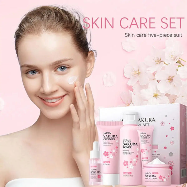 Sakura Skincare Set – Face Cream, Serum, Toner & More