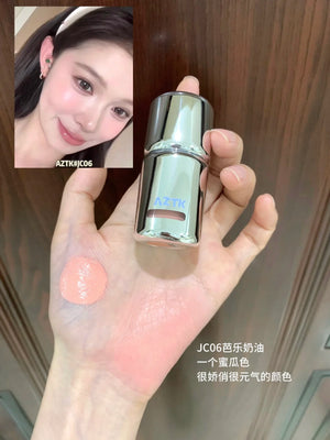 AZTK Liquid Blusher Jello Color Powder JC04  Moisturizing Highlight Beauty Expands Contracts Cheek Matte Face Makeup