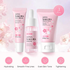 Sakura Skincare Set – Face Cream, Serum, Toner & More