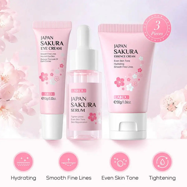 Sakura Skincare Set – Face Cream, Serum, Toner & More