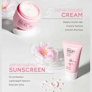 6pcs Sakura Face & Skin Care Set with Gift Box