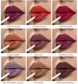 Pudaier Semi Matte Liquid Lipstick Lips Makeup Half Moisturizing Lip Gloss Makeup Cosmetics Moisturizer Lipgloss Make up Batom