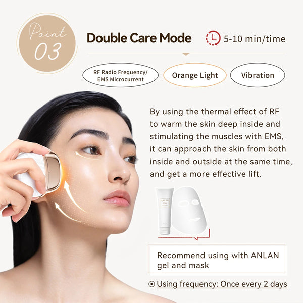 ANLAN 24K Gold Multi-Polar RF & EMS Facial Lifting Device