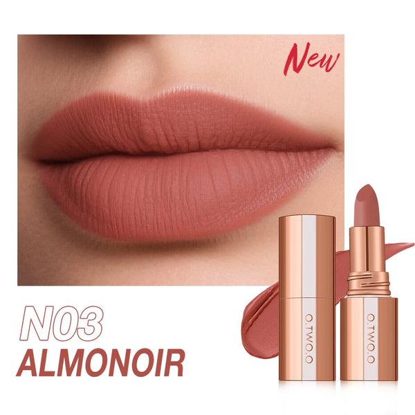 O.TWO.O Matte Lipstick Long Lasting Waterproof Lip Stick Smudge-free Classic Highly Pigmented Velvet Finish Lip Tint Makeup