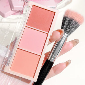 HISYI Three-Color Natural Blush – Matte & Long-Lasting