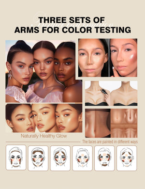 4pcs Cream Contour Kit with Brush – Contour, Highlighter & Blush Sticks