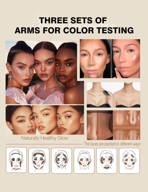 4pcs Cream Contour Kit with Brush – Contour, Highlighter & Blush Sticks