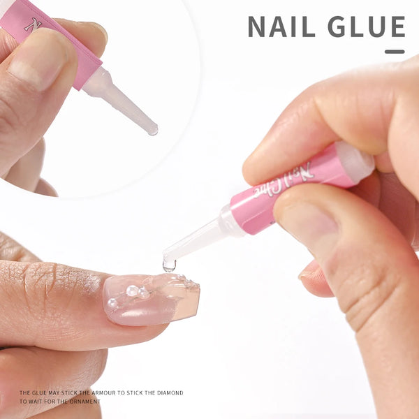 10/100Pcs Super Strong Nail Glue for Acrylic Nails Press On Nails Profession Nail Adhesive Bond Nail Tips Glue Long Lasting Glue