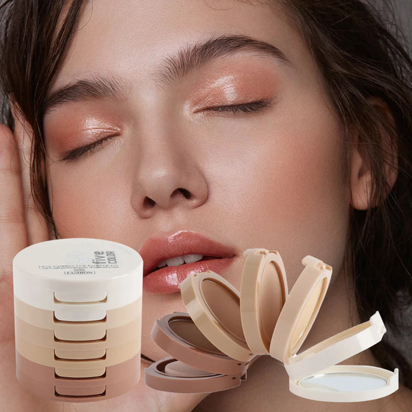 5-Tone Correction Compact Powder – Long-Lasting & Brightening