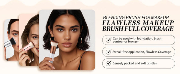 DUcare Foundation Brush Flat Top Kabuki Makeup Brushes Synthetic Hair Liquid Blending Mineral Powder Buffing Stippling Cosmetics