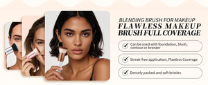 DUcare Foundation Brush Flat Top Kabuki Makeup Brushes Synthetic Hair Liquid Blending Mineral Powder Buffing Stippling Cosmetics