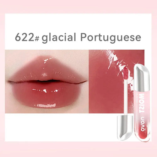 Long-lasting color lipstick, jelly texture lipstick, moisturizing, glossy lip balm, non-greasy, non-fading multi-color lipstick