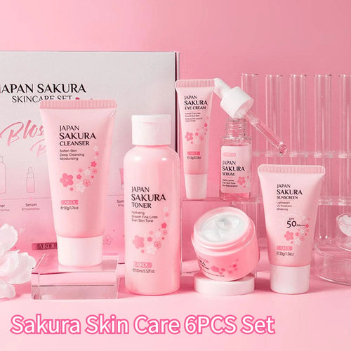 6pcs Sakura Face & Skin Care Set with Gift Box