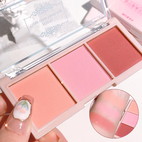 HISYI Three-Color Natural Blush – Matte & Long-Lasting