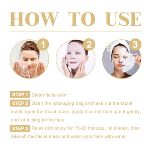 10PCS Collagen Anti Wrinkle Facial Mask Anti Aging Fade Fine Lines Firm Skin Moisturizing Brightening SkinCare Korean Cosmetics