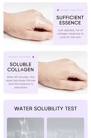 Collagen Anti Wrinkle Facial Mask Anti Aging Fade Fine Lines Firm Skin Moisturizing Brightening Smooth SkinCare Korean Cosmetics
