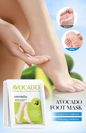 Avocado Foot Exfoliating Mask – Moisturizing Dead Skin Remover (1/3/5 Pairs)