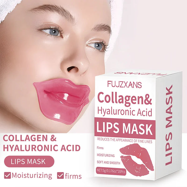 20pcs Pink Lip Mask Sheets – Moisturizing & Anti-Aging