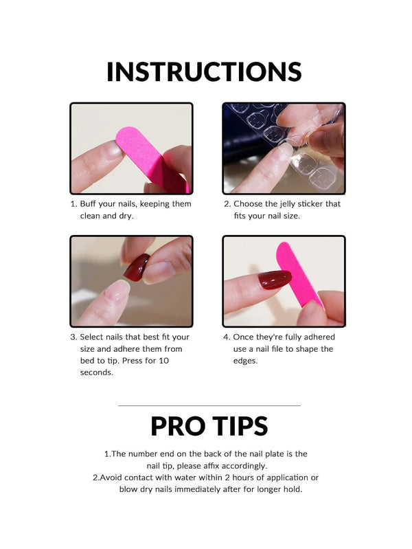 24pcs Coffin Shaped Fake Nails +1 Nail File +1 Jelly 24pcs Coffin Shaped Fake Nails +1 Nail File +1 Jelly