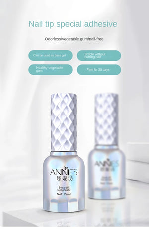 Strong Nail Glue for Acrylic Nail Tips-Fake, Brush On, Quick Dry, Easy Application Durable & Long-Lasting Fast Glue False Nails
