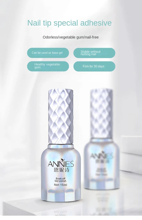 Strong Nail Glue for Acrylic Nail Tips-Fake, Brush On, Quick Dry, Easy Application Durable & Long-Lasting Fast Glue False Nails