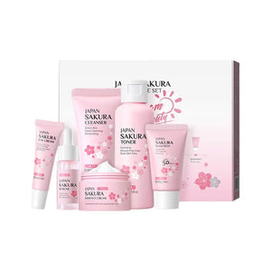 6pcs Sakura Face & Skin Care Set with Gift Box