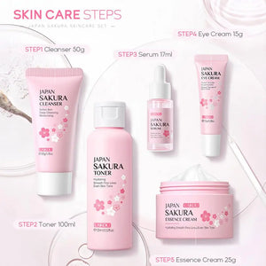 Sakura Skincare Set – Face Cream, Serum, Toner & More
