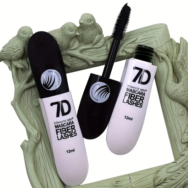 7D Fiber Mascara Ultra Lengthening & Thickening Mascara Brush False Eyelash Effect Waterproof Mascara Black Fiber Mascara