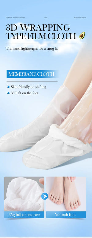 Avocado Foot Exfoliating Mask – Moisturizing Dead Skin Remover (1/3/5 Pairs)