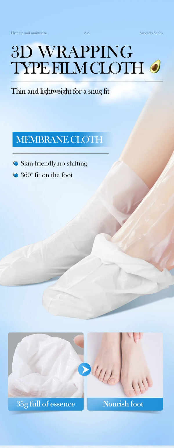 Avocado Foot Exfoliating Mask – Moisturizing Dead Skin Remover (1/3/5 Pairs)